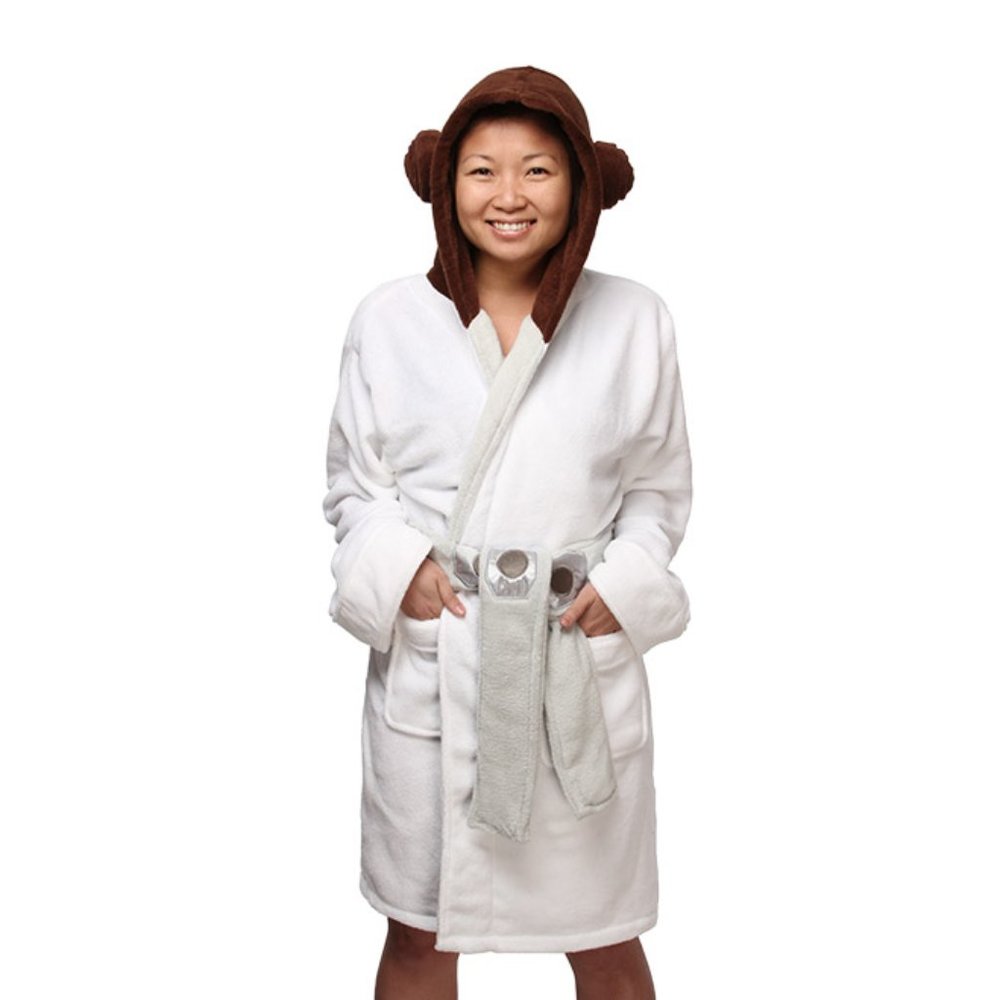 NWT Star Wars Princess Leia Hooded Bath Robe Ladies One size